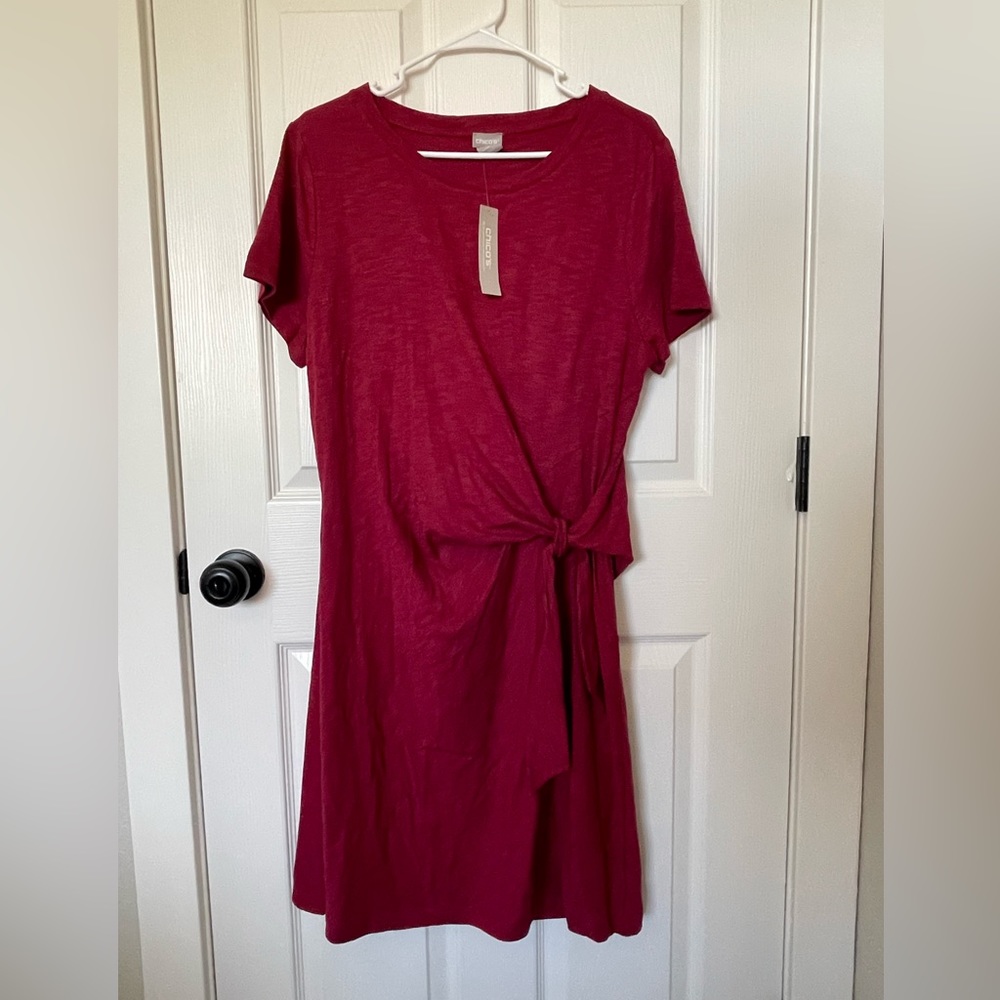 Chico's | Red Cinched Waist Midi Dress | NWT | Size 2